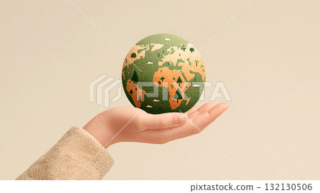 Earth tolerance day and earth day concept. hand holding earth Earth tolerance day and earth day concept. hand holding earth 132130506