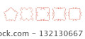 Creative red and white border designs with zigzag 132130667