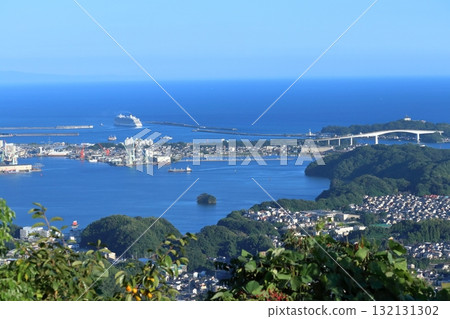 View from the summit of Mt. Washio (Kochi City, Kochi Prefecture) 132131302