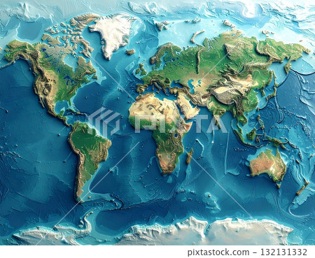 Three dimensional world map Three dimensional world map 132131332