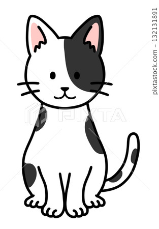 坐著的虎斑貓 132131891