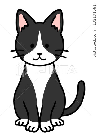 一隻坐著的三色貓 一隻坐著的三色貓 132131961