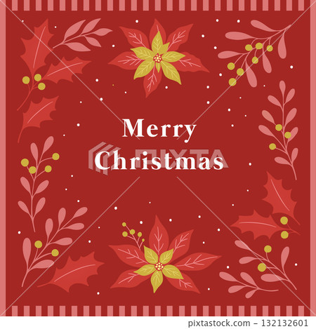 A classic and gorgeous red Christmas banner 132132601