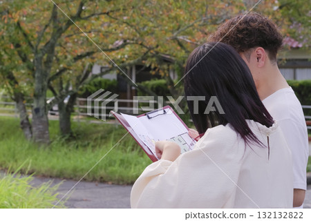 A young couple looking for land for a new home A young couple looking for land for a new home 132132822