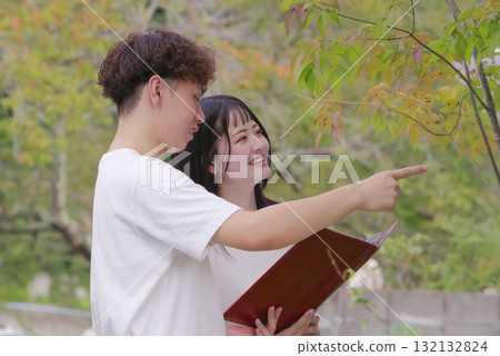 A young couple looking for land for a new home A young couple looking for land for a new home 132132824