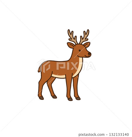 鹿色圖標，材料，無背景，文件創建，動物 132133140