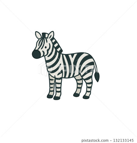 斑馬彩色圖標，材料，無背景，文件創建，動物 132133145