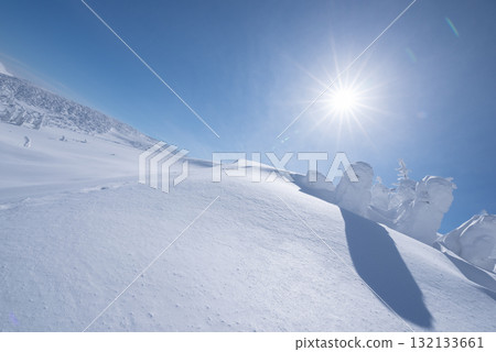 Yamagata Prefecture Zao Onsen Ski Resort: A silvery world of frost-covered trees 132133661