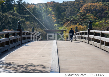 Ise Shrine, Ise City, Mie Prefecture, Uji Bridge in the morning 132133779