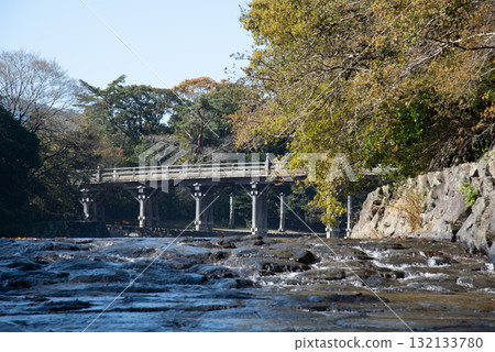 Ise Shrine, Ise City, Mie Prefecture, Uji Bridge and Isuzu River in the morning 132133780