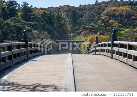 Ise Shrine, Ise City, Mie Prefecture, Uji Bridge in the morning 132133781