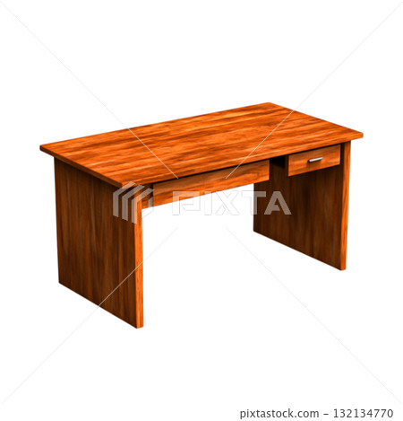 Classic Wooden Desk with Simple Design and One Drawer for Modern Workspace Setup 132134770