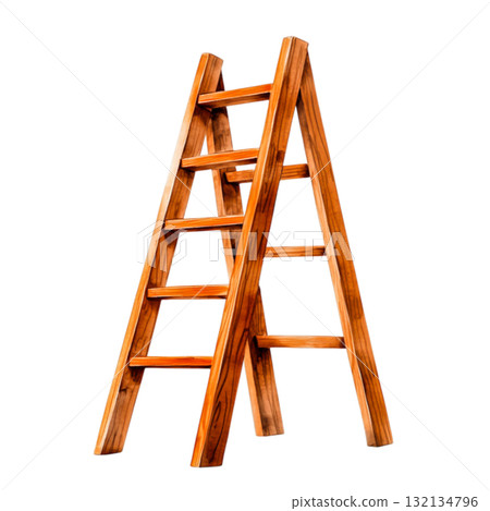Wooden Step Ladder for Home Improvement, Interior Design, and Construction Projects Wooden Step Ladder for Home Improvement, Interior Design, and Construction Projects 132134796