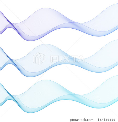 Three abstract horizontal waves from purple to blue color. Eps 10 Three abstract horizontal waves from purple to blue color. Eps 10 132135355