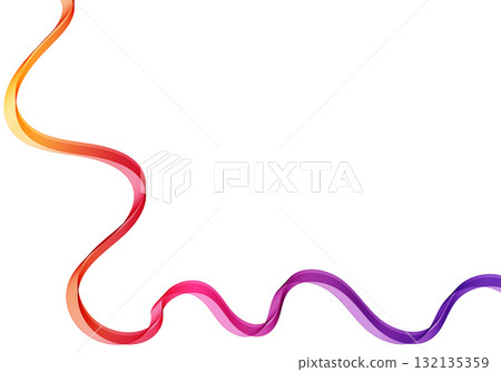 A single long curved line of gradient ribbon on a white background. Eps 10 132135359