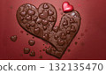 Heart made of chocolate 132135470