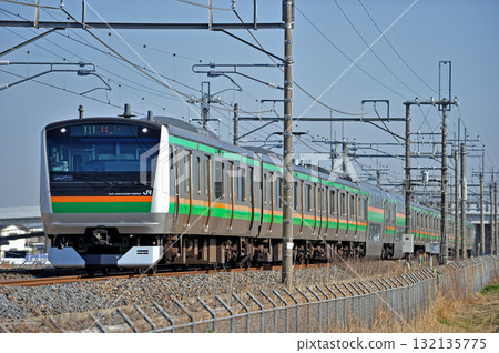 東北本線、栗橋-東鷲宮、JR東日本、E233系列3000系列、U627（大山） 132135775