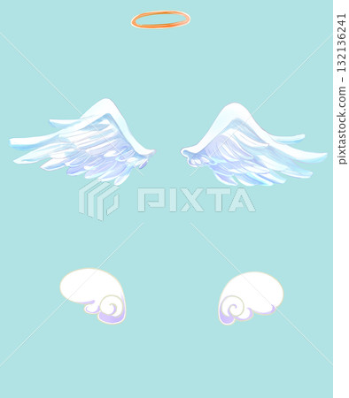Angel wings and halo Angel wings and halo 132136241