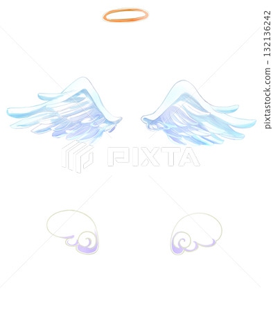 Angel wings and halo Angel wings and halo 132136242