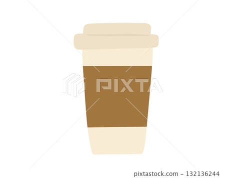 Simple takeaway coffee illustration Simple takeaway coffee illustration 132136244