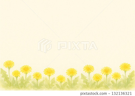 蒲公英系列：水彩蒲公英簇底背景 132136321