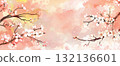 美麗的日式櫻花和梅花背景插圖 AI 生成的圖像 132136601