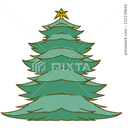 A simple Christmas tree seen from below A simple Christmas tree seen from below 132136644