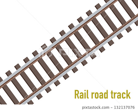 變形的鐵路插圖素材 132137076