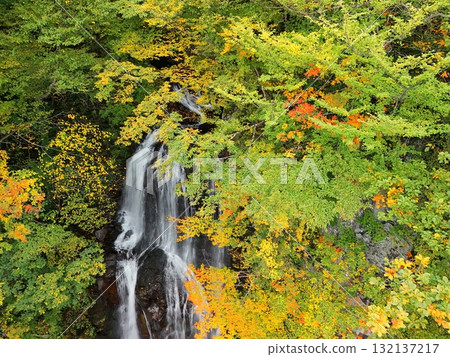 秋季的三海瀑布鳥瞰圖 132137217