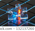 Electronic jigsaw puzzle pieces 132137260