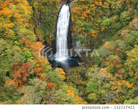 秋葉鳥瞰不動瀑布 秋葉鳥瞰不動瀑布 132137421