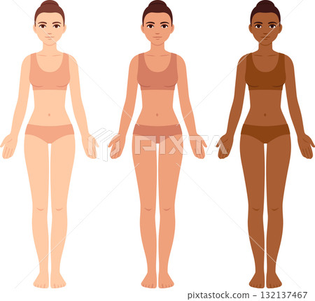 Female body chart template Female body chart template 132137467