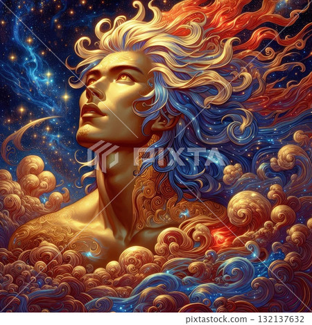 Celestial Being in a Cosmic Dreamscape with Generative AI. Celestial Being in a Cosmic Dreamscape with Generative AI. 132137632