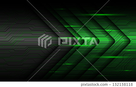 Abstract green metallic arrow direction cyber geometric design modern technology futuristic background vector Abstract green metallic arrow direction cyber geometric design modern technology futuristic background vector 132138118