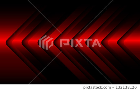 Abstract red metallic arrow direction geometric design modern futuristic background vector 132138120