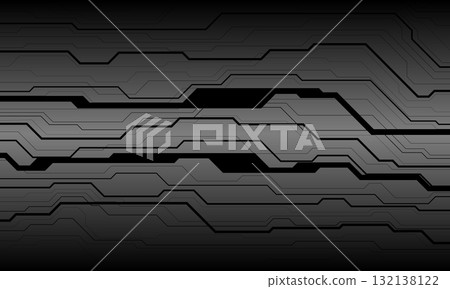Abstract black line cyber on grey metallic design modern futuristic technology background vector Abstract black line cyber on grey metallic design modern futuristic technology background vector 132138122