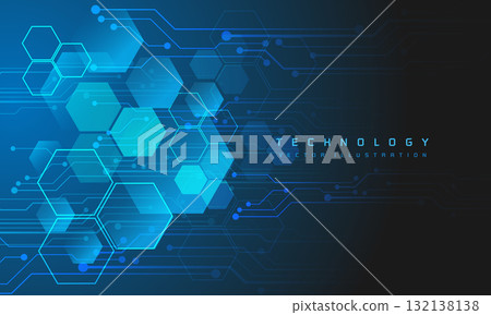 Abstract blue technology circuit data futuristic hexagon geometric on white design modern creative background vector Abstract blue technology circuit data futuristic hexagon geometric on white design modern creative background vector 132138138