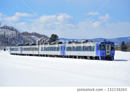 Sekihoku Main Line, Ikaushi-Aibetsu, JR Hokkaido, Kiha 183 series, Kiha 183-1551, Heavy Snow 132138263