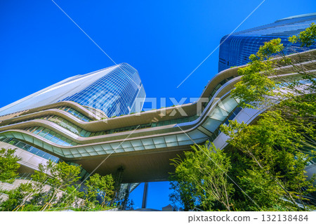 日本東京城市景觀 - 高輪Gateway站前的高輪Gateway城市景觀 132138484