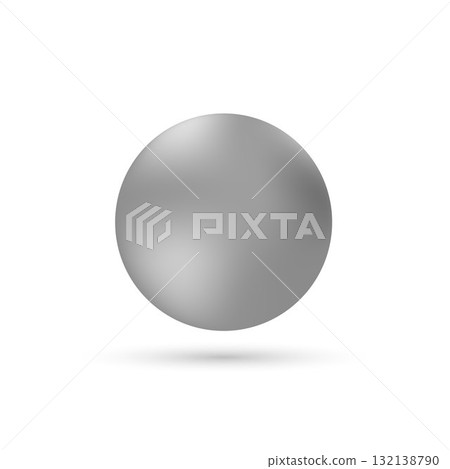 Single gray glossy sphere with a soft highlight and shadow. Eps 10 Single gray glossy sphere with a soft highlight and shadow. Eps 10 132138790