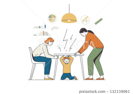 家庭防災演習示意圖 132139061