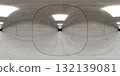 Minimalist concrete tunnel with bright lights 360 vr panorama 132139081