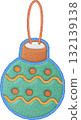 Joyful christmas ornament embroidery patch with festive stitch design holiday decoration for season 132139138