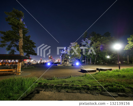 Night view of Sendai Castle Ruins (Honmaru Ruins) [Sendai City, Miyagi Prefecture] 132139156