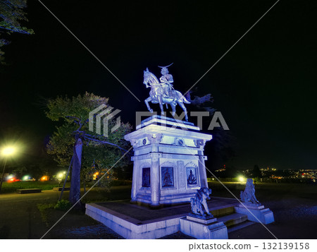 仙台城跡（本丸跡）夜景【宮城縣仙台市】 132139158
