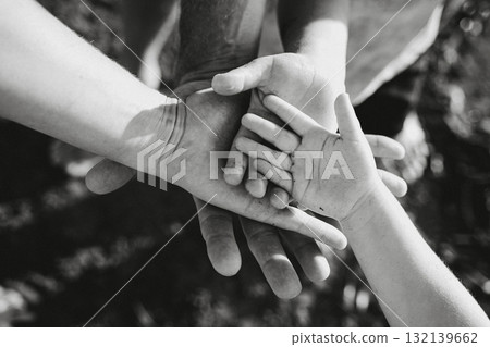 Hands of Different Generations United in Touch Hands of Different Generations United in Touch 132139662