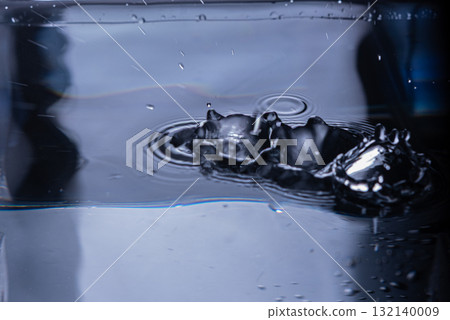 221.Crown Splash and Ripples on Dark Reflective Surface 221.Crown Splash and Ripples on Dark Reflective Surface 132140009