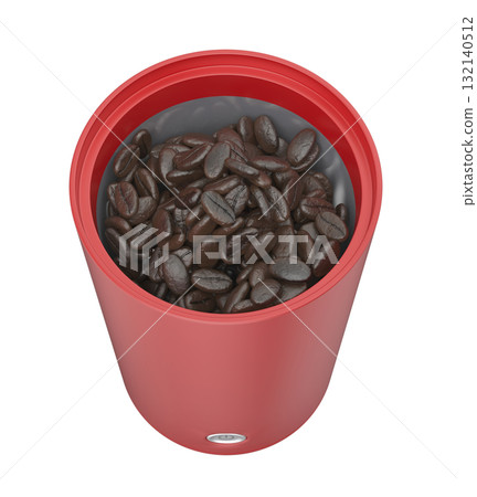 Red electric coffee grinder 132140512