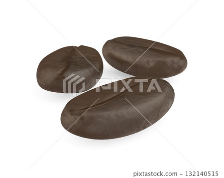 Three roasted coffee beans Three roasted coffee beans 132140515
