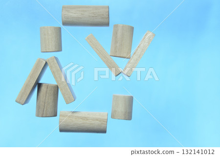 由積木製成的回收標誌 132141012